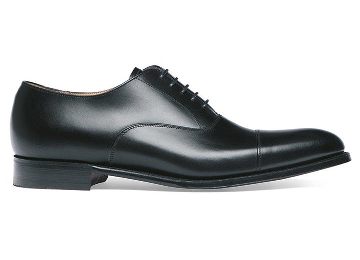 Mens Wide Fit Cheaney Lime Oxford Shoes in Black - Image 2