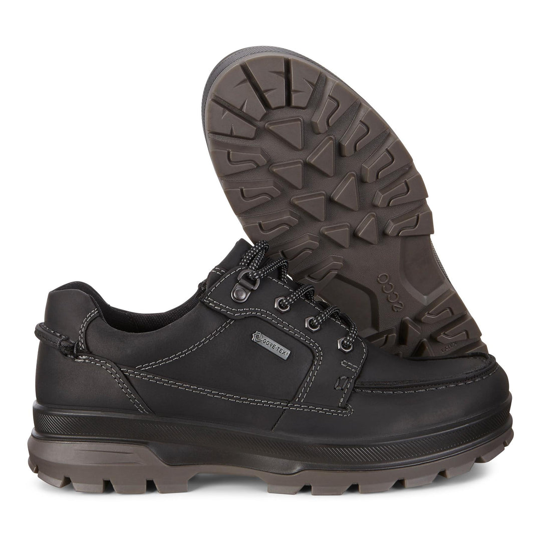 Men's Wide Fit ECCO Rugged Track Outdoor Walking Trainers in Black - Image 7