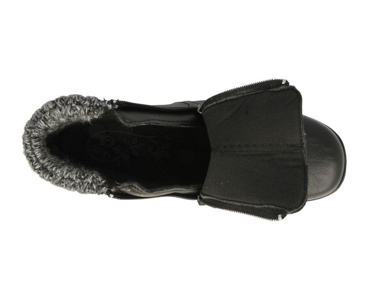 Womens Wide Fit DB Stoke Boots in Black / Stretch - Image 1