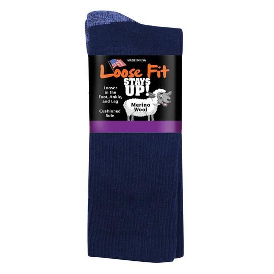 Mens Loose Fit 522 Merino Wool Crew Socks in 15 UK-19 UK - Image 1