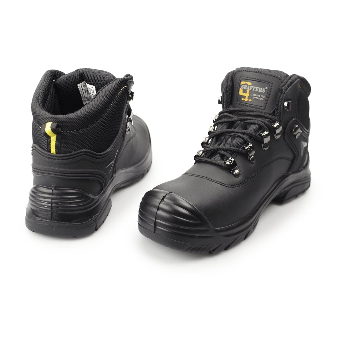 Mens Wide Fit Grafters M9508A Safety Boots in Black - Image 4