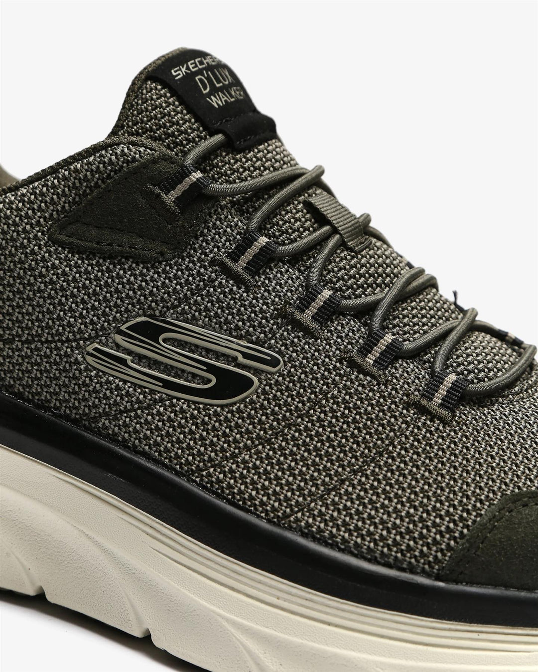Men's Wide Fit Skechers Bersaga 232263 D'lux Walking Trainers in Olive - Image 4