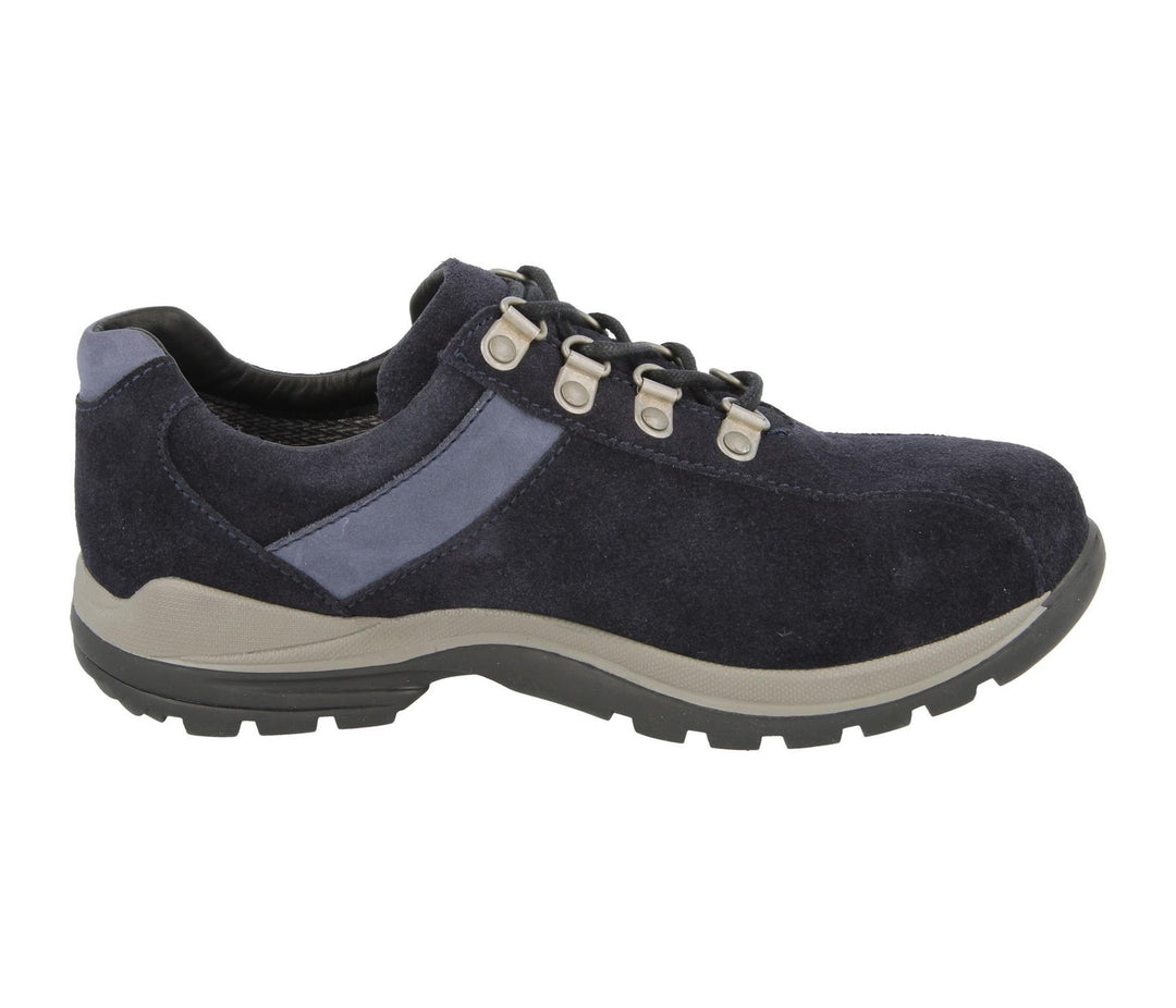 Womens Wide Fit DB Wyoming Walking Trainers in Black Suede - Image 9