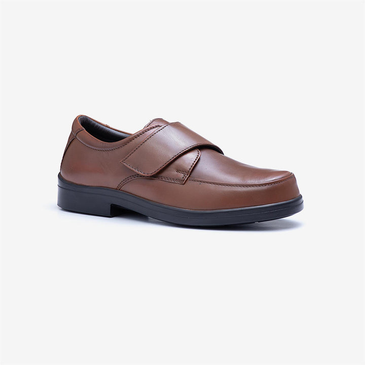 Mens Wide Fit Tredd Well York Shoes in Tan - Image 1