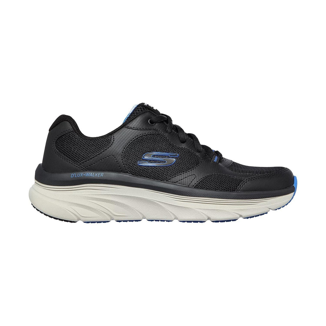 Men's Wide Fit Skechers 232260 D'lux Mainstream Walking Trainers in Black - Image 2