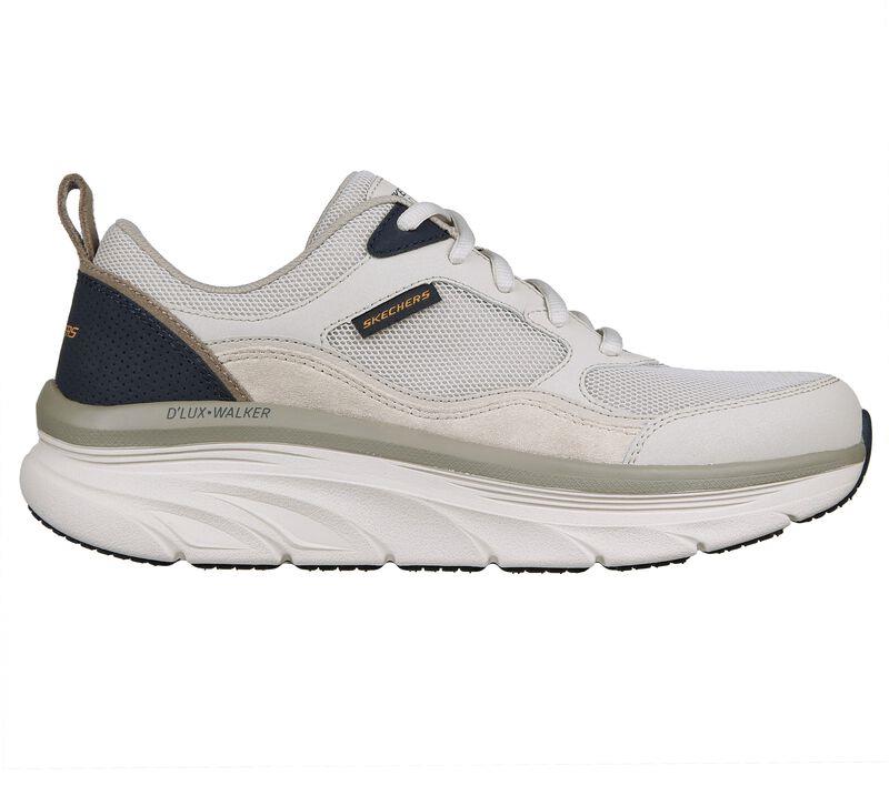 Men's Relaxed Fit Skechers 232363 New Moment D'lux Walker Trainers in Taupe/Navy - Image 2