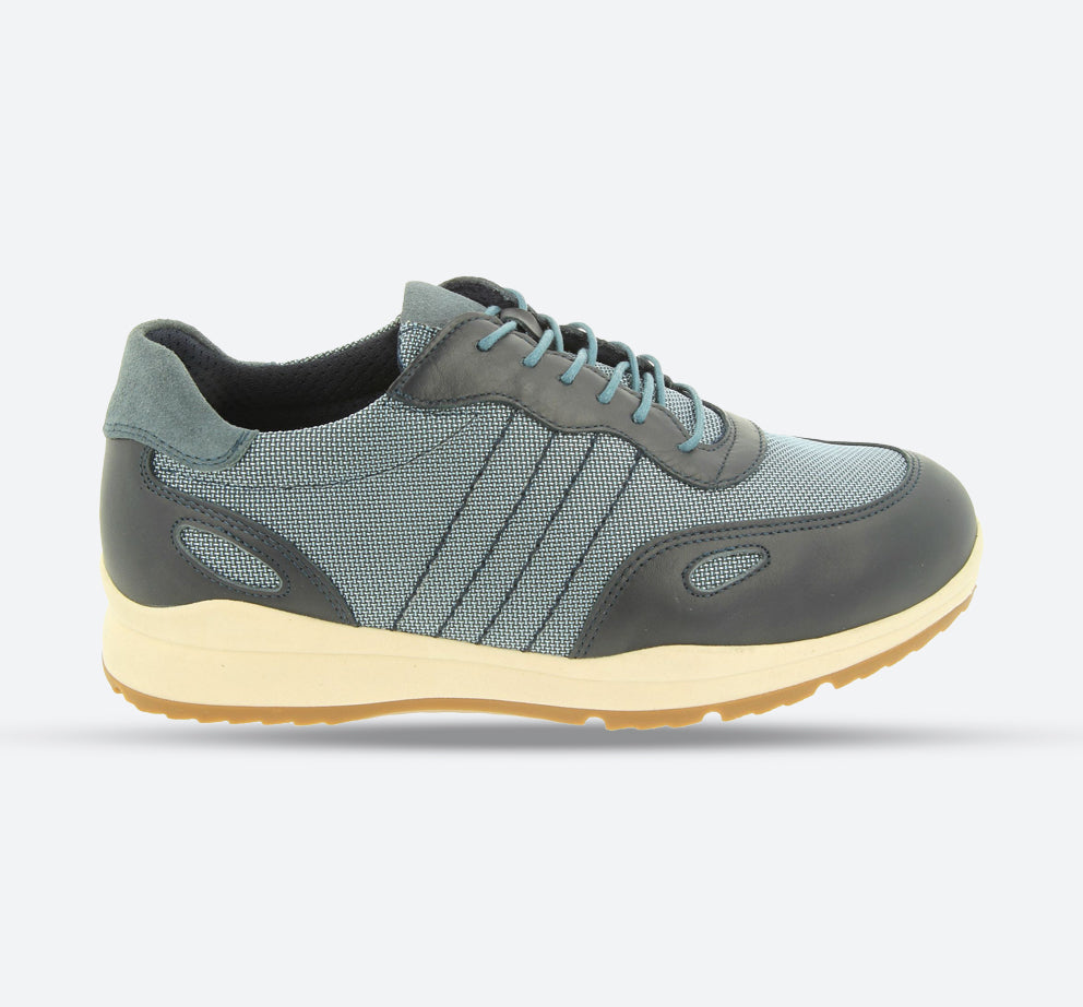 Mens Wide Fit DB Dawson Shoes in Navy - Image 1