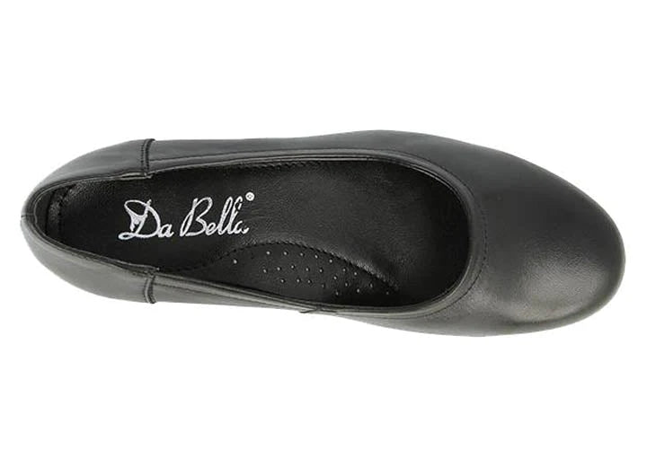 Womens Wide Fit DB Asia Shoes in Black Leather - Image 1