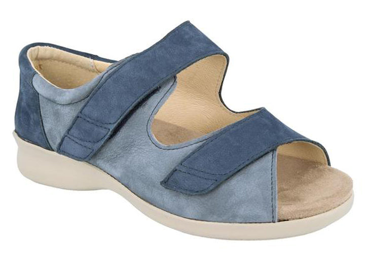 Womens Wide Fit DB Bliss 2 Sandals in Black Leather - Image 5