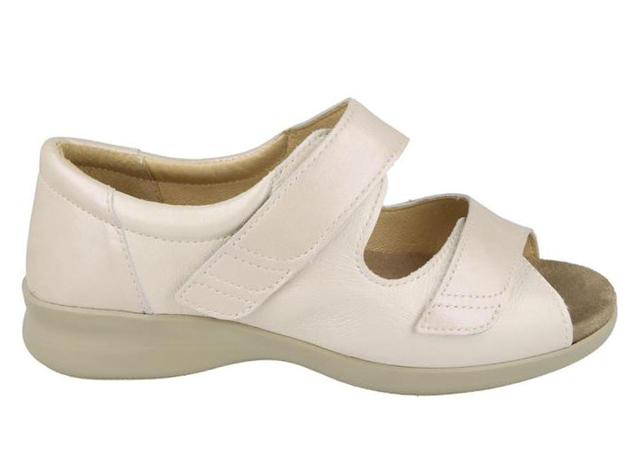 Womens Wide Fit DB Bliss 2 Sandals in Black Leather - Image 6