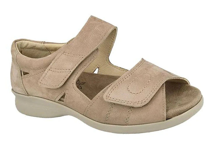 Womens Wide Fit DB Kylie Sandals in Taupe - Image 3