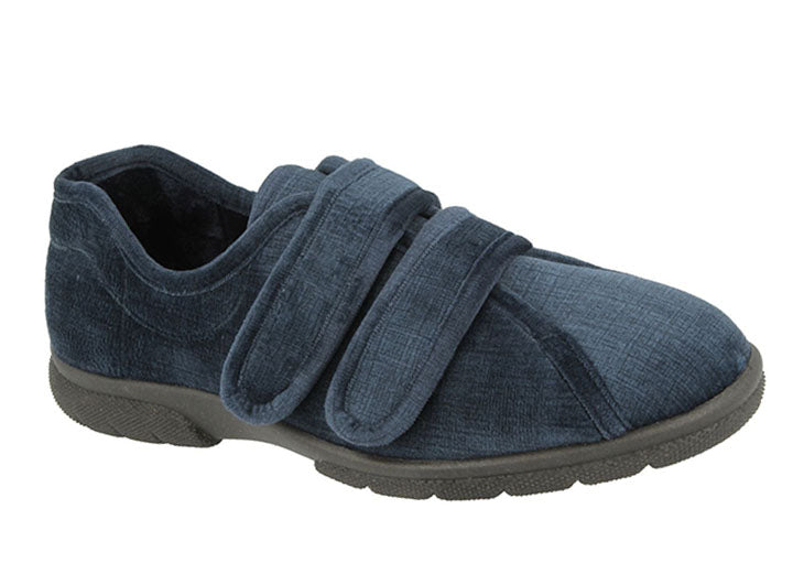 Mens Wide Fit DB Hamilton Slippers in Navy - Image 3