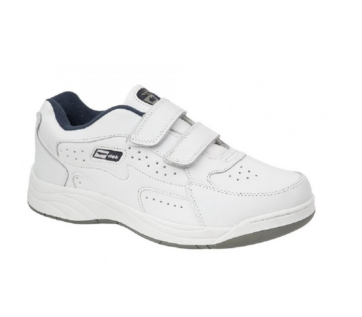Mens Wide Fit Dek Arizona Trainers black and white in Black - Image 1