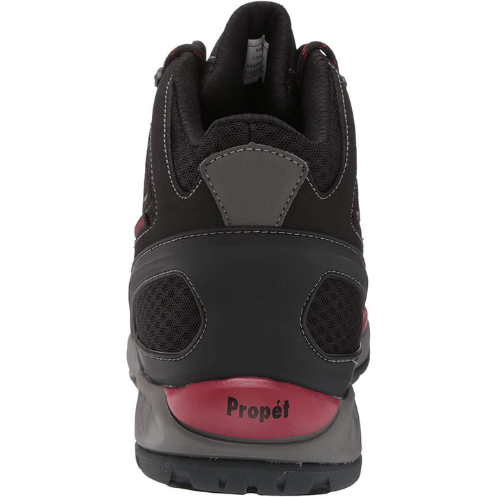 Men's Wide Fit Propet MOA022S Veymont Hiking Boots in Black/Red - Image 1
