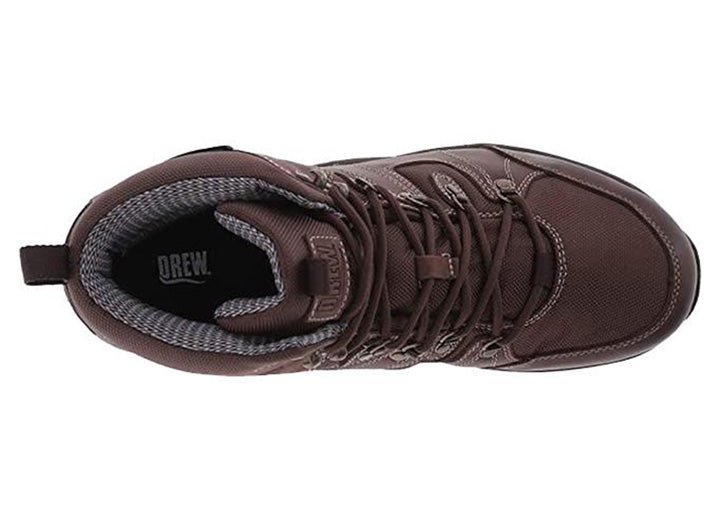 Mens Wide Fit Drew Trek Trekking Waterproof Boots in Dark Brown - Image 4