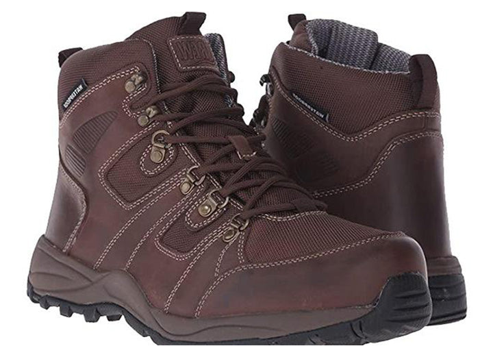 Mens Wide Fit Drew Trek Trekking Waterproof Boots in Dark Brown - Image 1