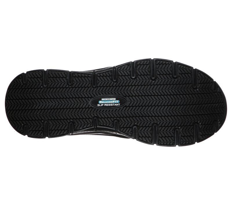 Mens Wide Fit Skechers Work Flex Advantage 77048 McAllen Slip On Walking Trainers in Black - Image 7