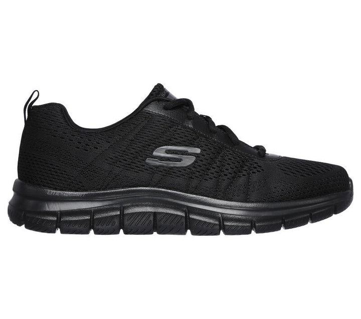 Men's Wide Fit Skechers 232081 Track Moulton Walking Trainers in Black - Image 1