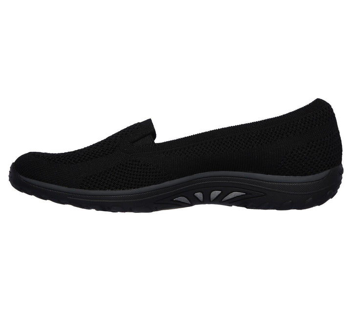 Womens Wide Fit Skechers Reggae Fest Enjoy 49679 Slip On Shoes in Black - Image 1