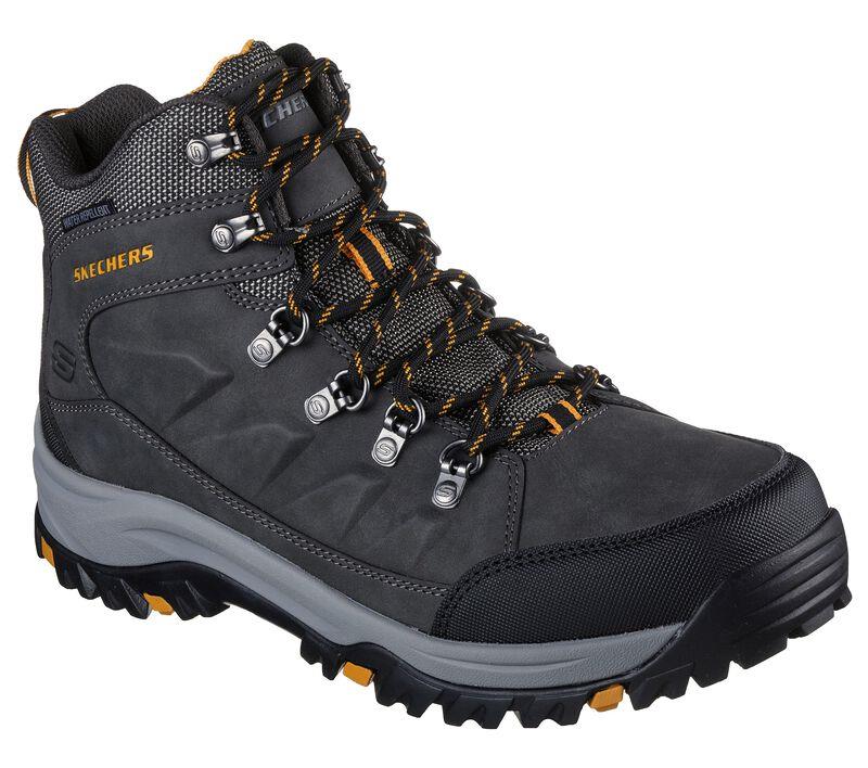 Men's Relaxed Fit Skechers 204642 Relment Daggett Hiking Boots in Chocolate - Image 10