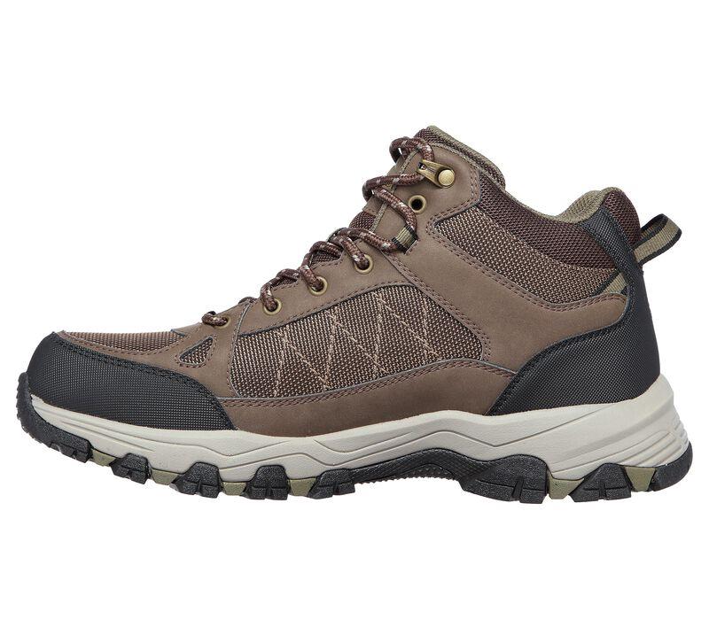 Men's Wide Fit Skechers 204477 Selmen Melano Hiking Boots in Chocolate - Image 9