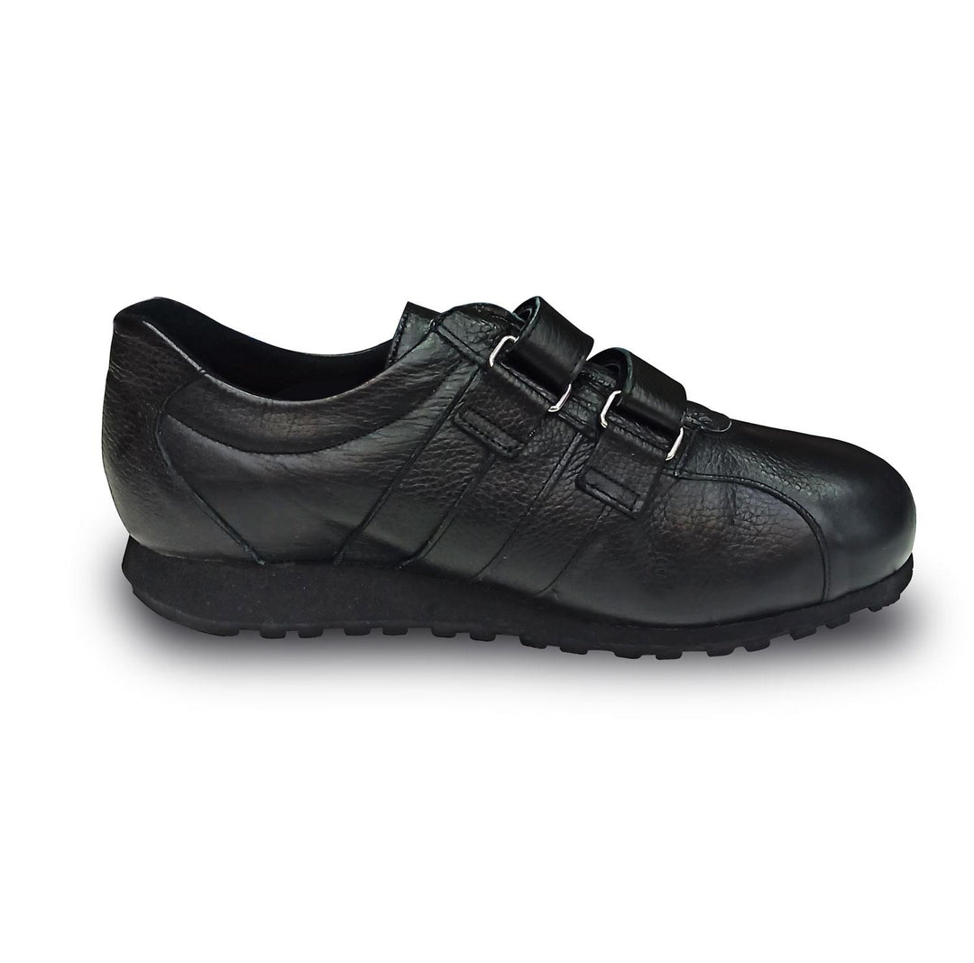 Mens Wide Fit Reed Venus Trainers in Black - Image 2