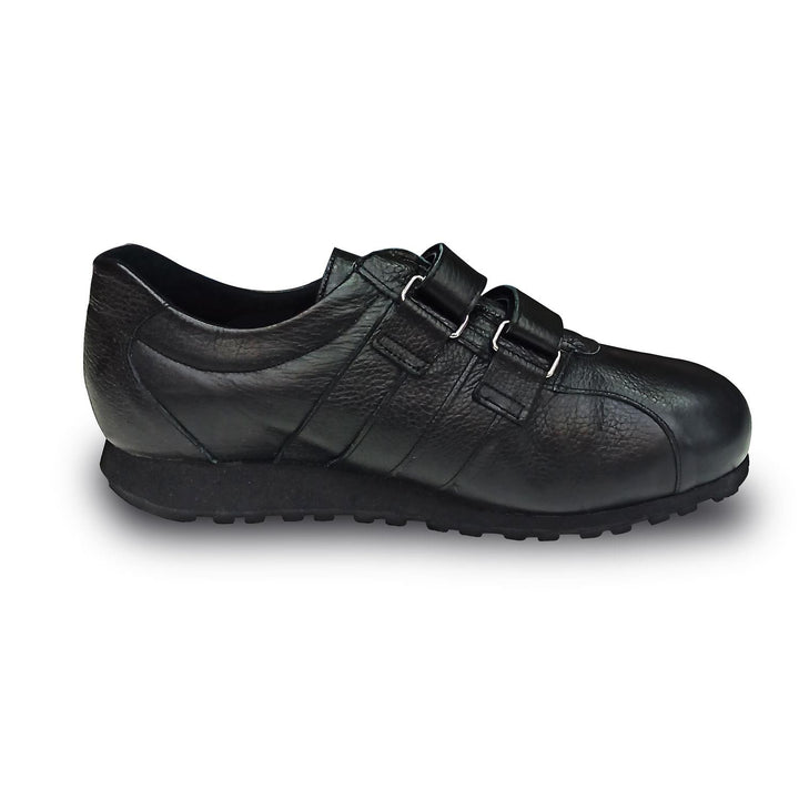 Mens Wide Fit Reed Venus Trainers in Black - Image 1