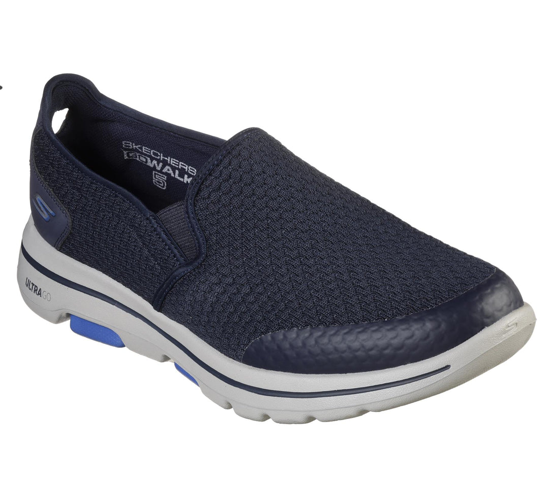 Mens Wide Fit Skechers Apprize Go Walk 5-55510 Walking Trainers in Black - Image 9