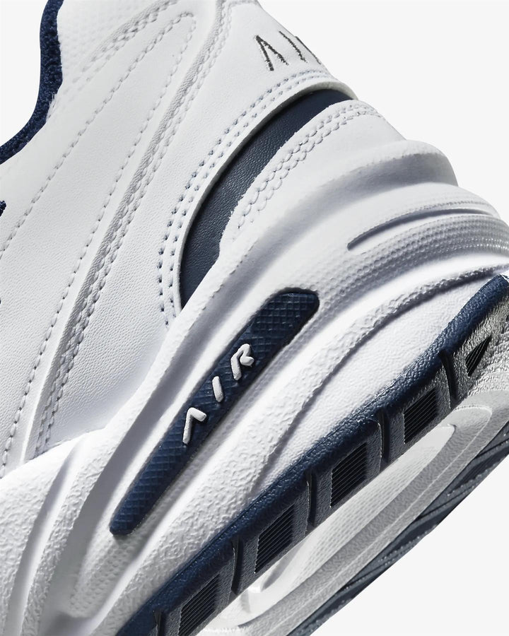 Women's Wide Fit Nike 416355-102 Air Monarch Iv Trainers in White/Metalic Silver - Image 1