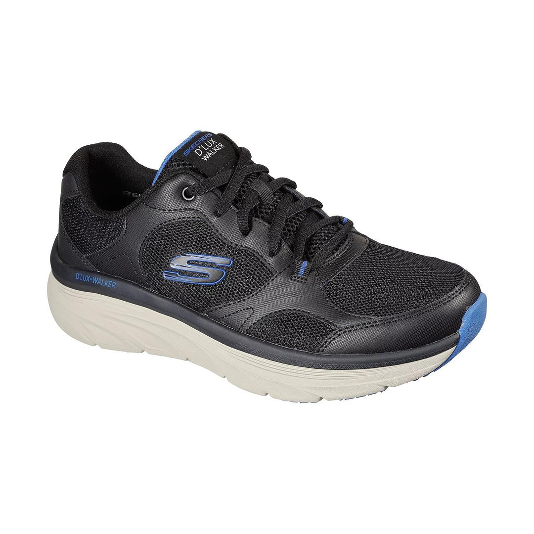 Men's Wide Fit Skechers 232260 D'lux Mainstream Walking Trainers in Black - Image 3