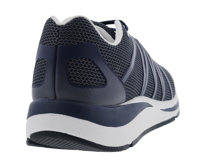Mens Wide Fit Drew Player Trainers in Navy/Mesh Combo - Image 1