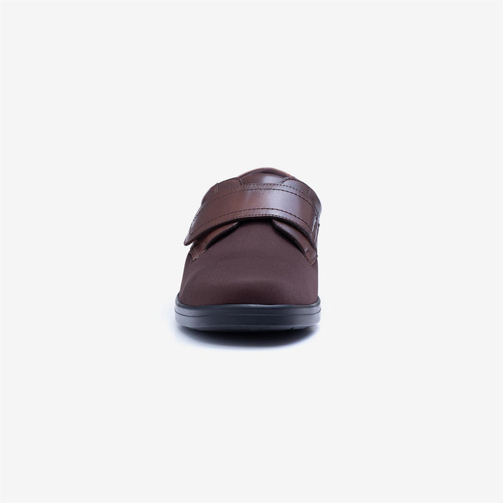 Mens Wide Fit Tredd Well Benjamin Velcro Soft Stretch Shoes in Black - Image 1