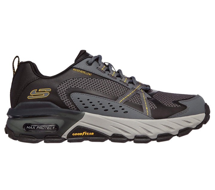 Men's Wide Fit Skechers 237303 Max Protect outdoor Walking Trainers in Black - Image 1