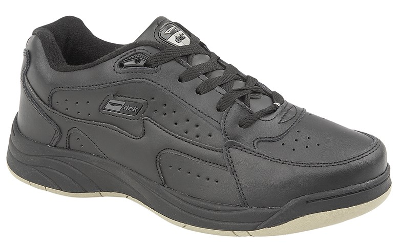Mens Wide Fit Dek Orlance 187AY Trainers in Black - Image 3