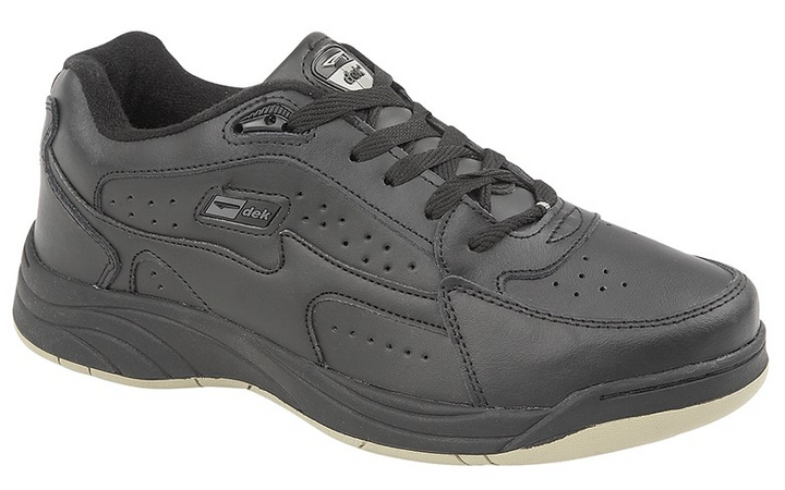 Mens Wide Fit Dek Orlance 187AY Trainers in Black - Image 1