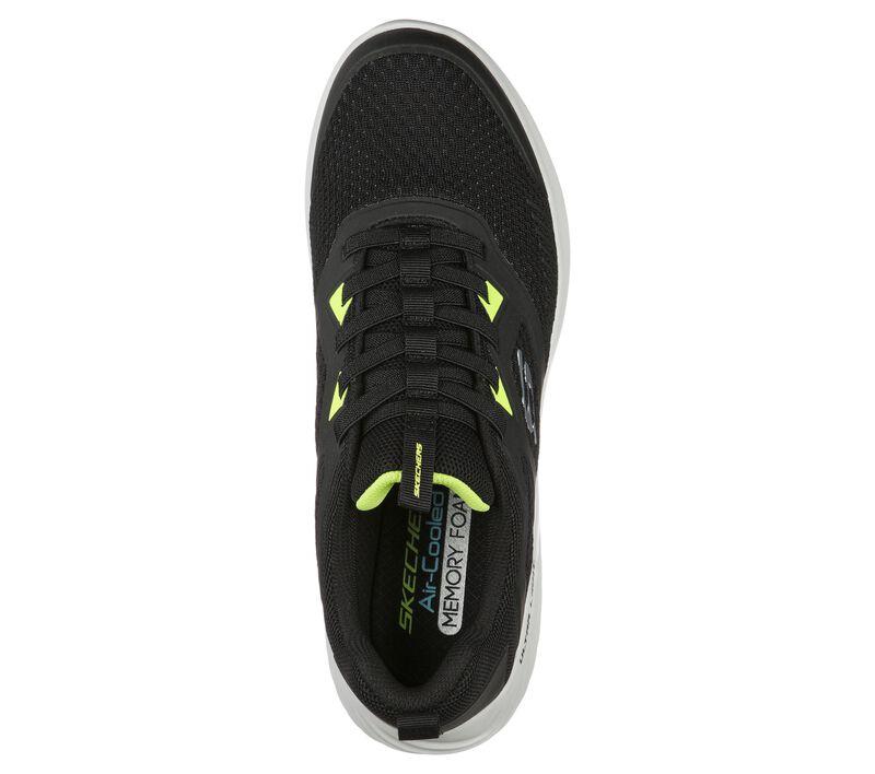 Men's Wide Fit Skechers 232279 Bounder High Degree Walking Trainers in Black - Image 5