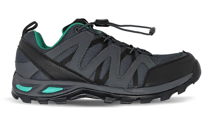 Womens Wide Fit I-Runners Explorer Hiking Trainers in Grey/Teal - Image 1