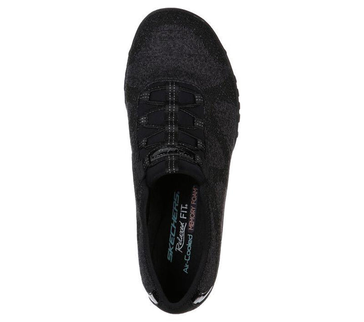 Women's Wide Fit Skechers 23855 Breathe Easy Opport Shoes in Black - Image 1
