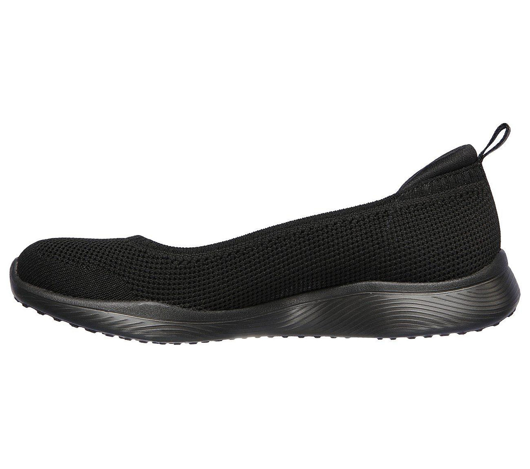 Womens Wide Fit Skechers Microburst 104134 Walking Slip On Shoes in Black - Image 4