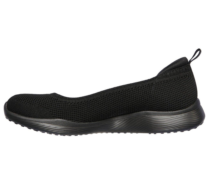 Womens Wide Fit Skechers Microburst 104134 Walking Slip On Shoes in Black - Image 1