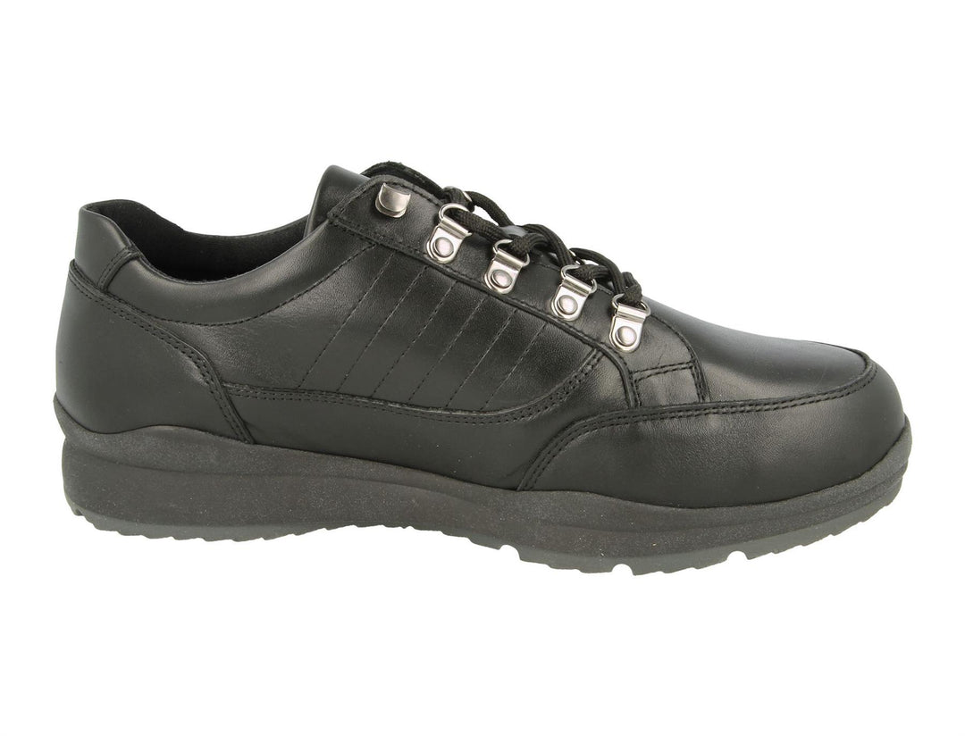 Mens Wide Fit DB Sharnbrook Shoes in Brown Leather - Image 3