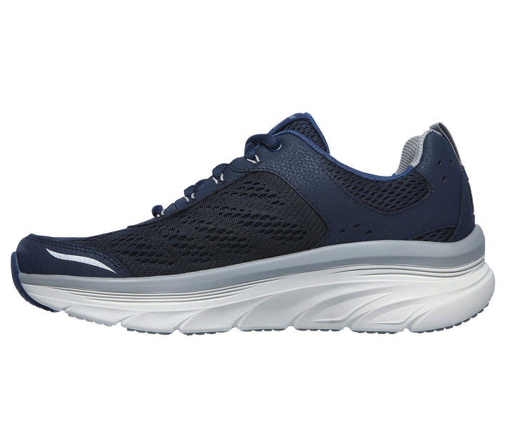Men's Wide Fit Skechers 232044 D'lux Walker Walking Trainers in Black/White - Image 1