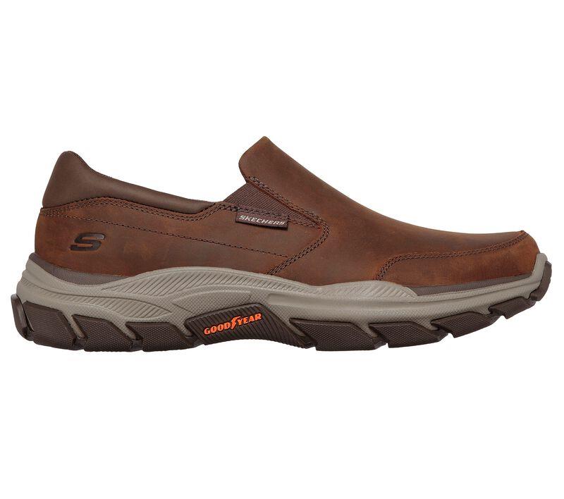 Men's Wide Fit Skechers 204480 Respected Calum Walking Trainers in Brown - Image 8