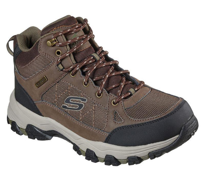 Men's Wide Fit Skechers 204477 Selmen Melano Hiking Boots in Chocolate - Image 1