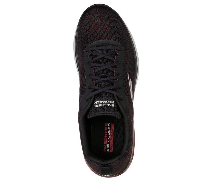 Mens Wide Fit Skechers 21621 Go Walk Air 2.0 Enterprise 21621 Walking Trainers in Black/Red - Image 5