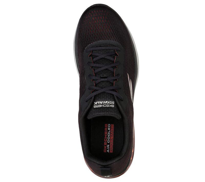 Mens Wide Fit Skechers 21621 Go Walk Air 2.0 Enterprise 21621 Walking Trainers in Black/Red - Image 1