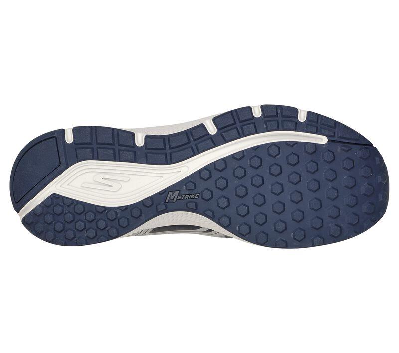 Men's Wide Fit Skechers 220034 Go Run Consistent Running Trainers - Goga Mat in Grey/Navy - Image 6