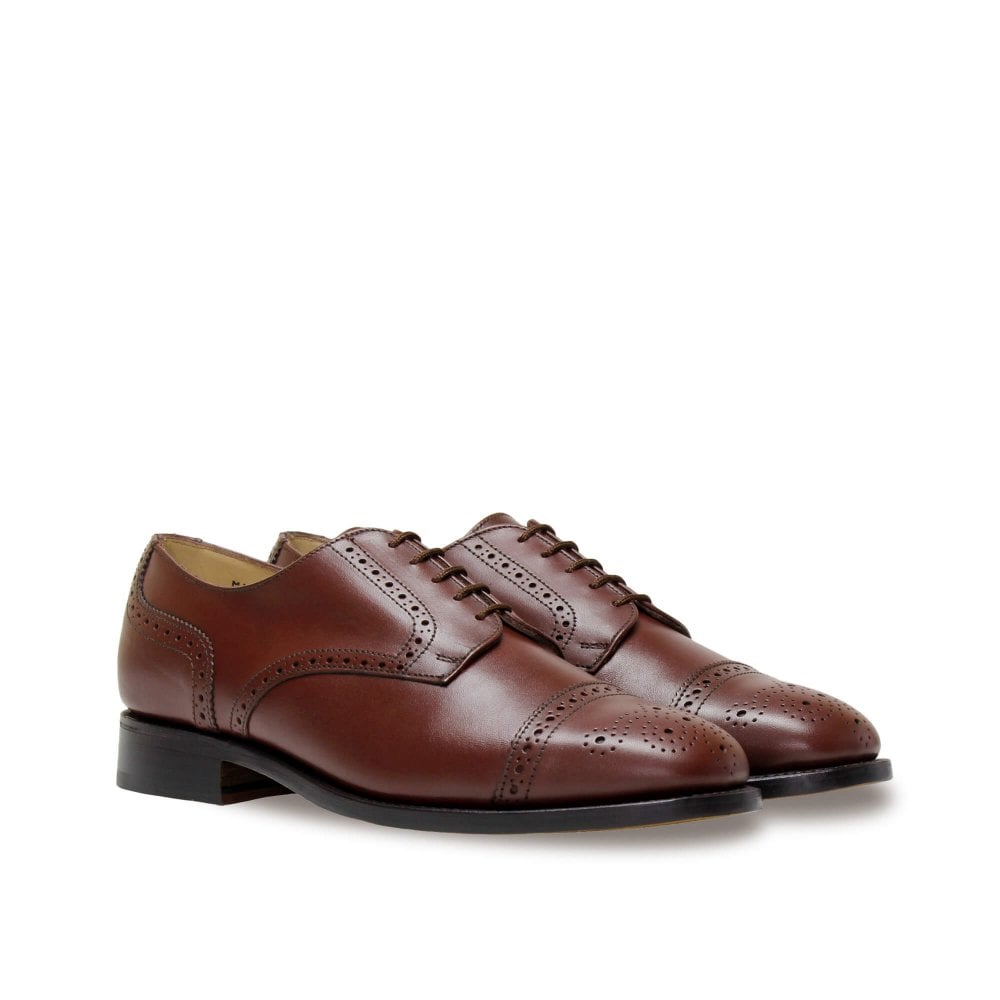 Mens Wide Fit Sanders Guildford Formal Shoes in Black - Image 9
