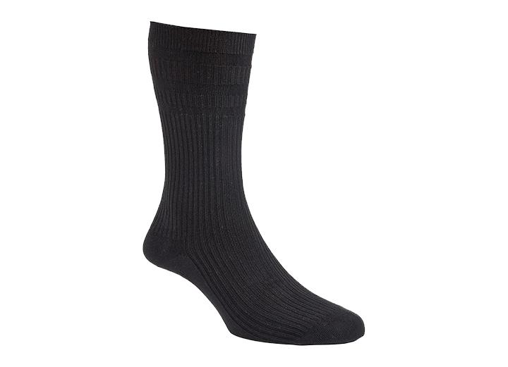 Mens HJ HALL Softop HJ190H Wool Socks in Black - Image 1