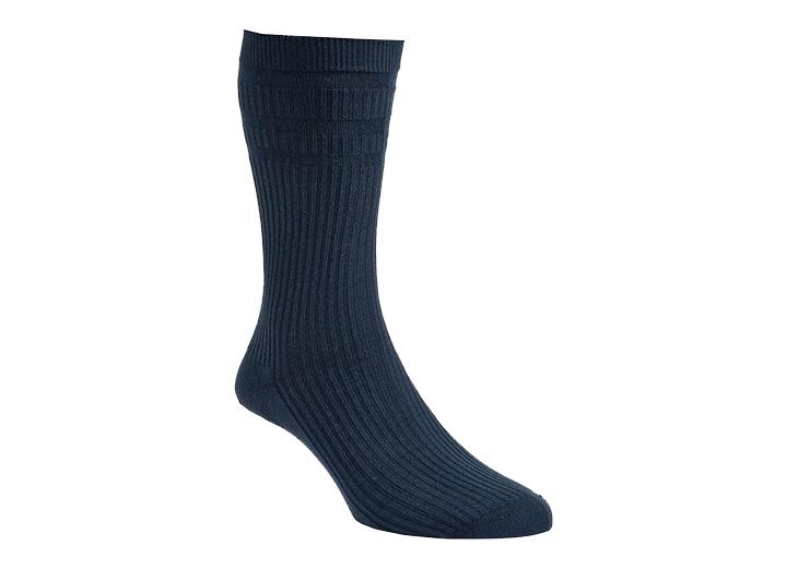 Mens Extra Wide Fit HJ Hall HJ91 Softop Cotton Socks in Navy - Image 1